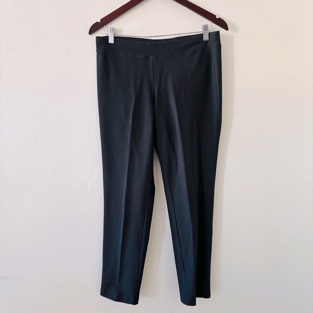 Eileen Fisher Dark Gray/Black Stretch‎ Slim Fit Ankle Pants Size Small